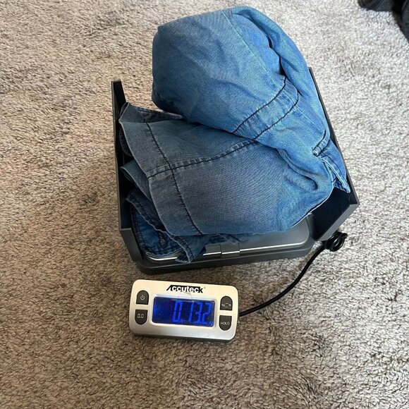 LOve Tree Womens Utility Jacket Small Blue Chambray 100% Tencel Western‎ 16660 - Picture 11 of 11